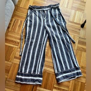 Striped Wide-Leg Pants